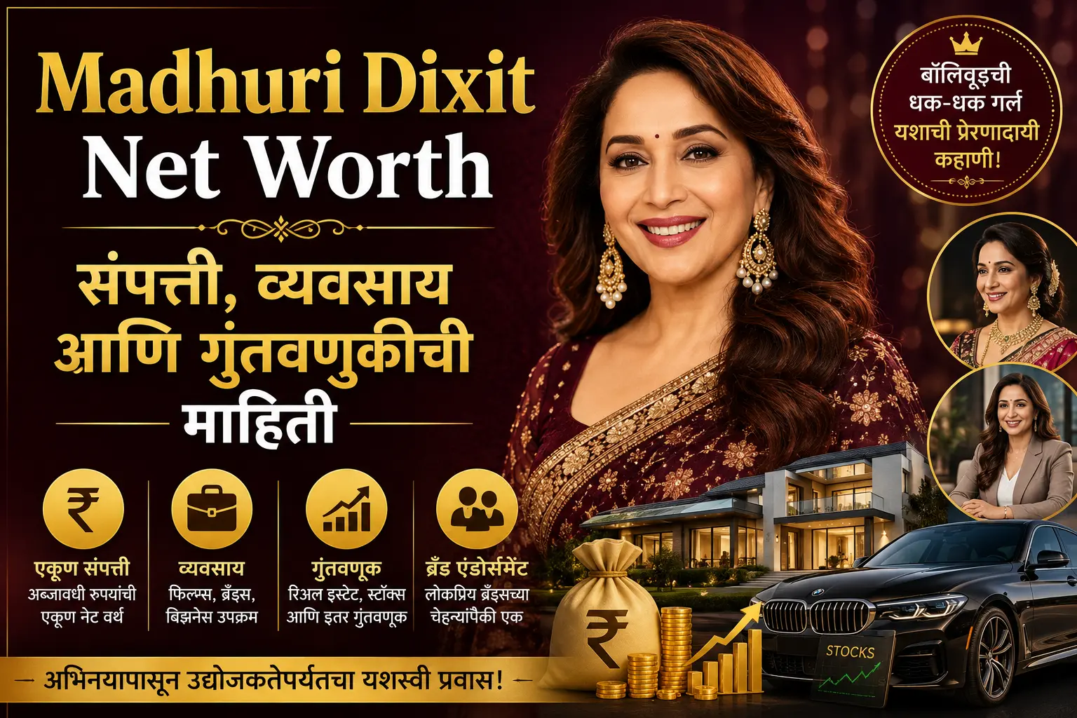 madhuri dixit net worth